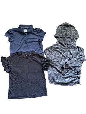 Kids Navy & Gray & Black Shirt Set - 3 Pack
